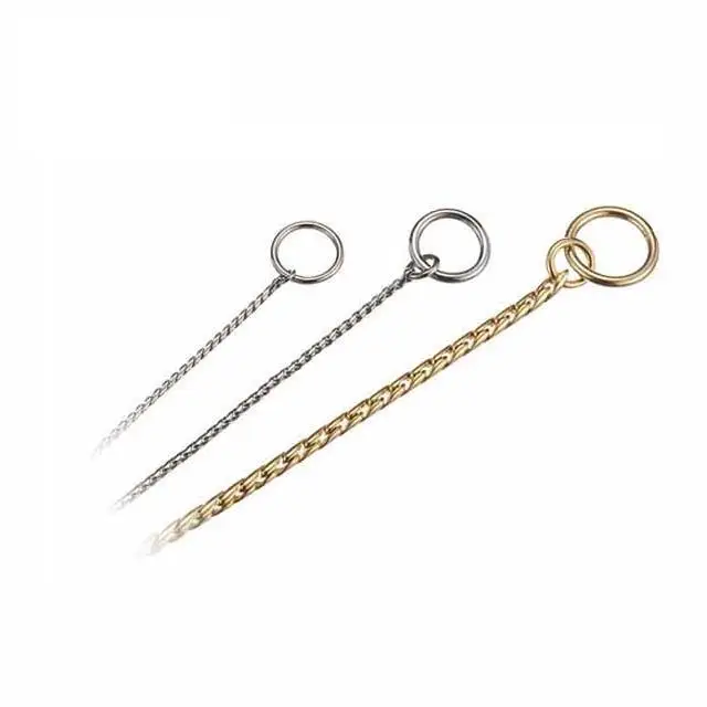 High Quality Pet Products Metal  Brass  Plated  Snake  Chain Chain Dog Show Chain Collar