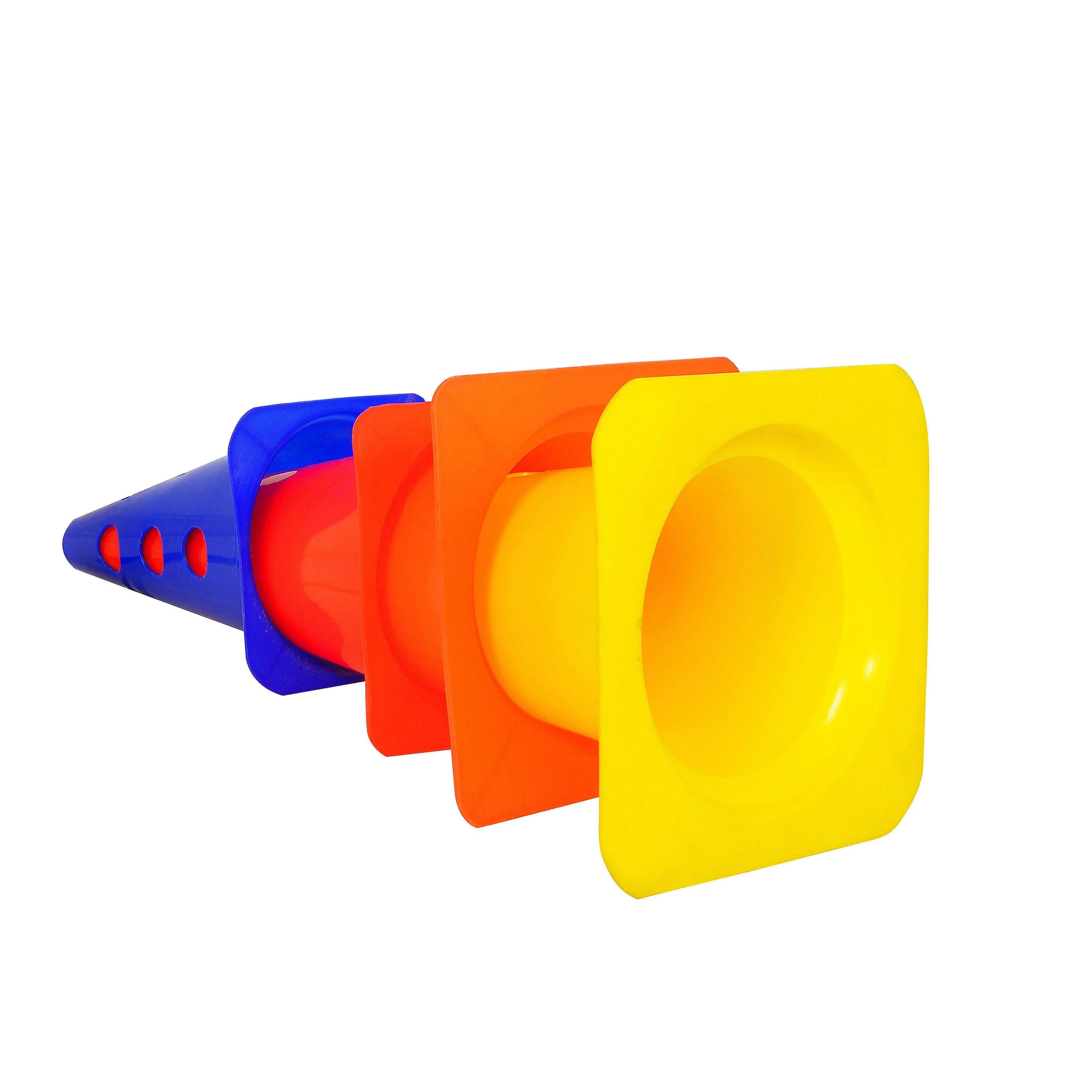 Adjustable Soccer Training Kit Speed Flexible Hurdles Agility Cone 12 inches marker soccer cones with hole for sports training