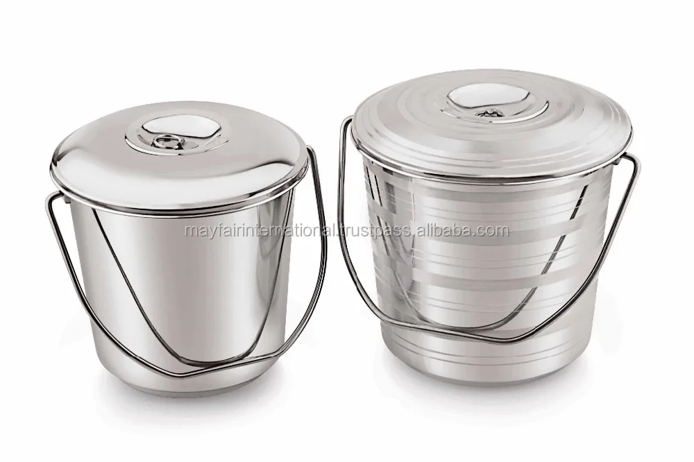 Stainless Steel Bucket With Cover