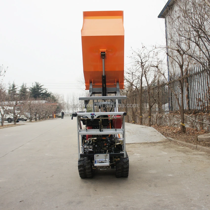 Factory Supply Small Crawler Type Truck Dumper with lift container Hydraulic Scissor lifter