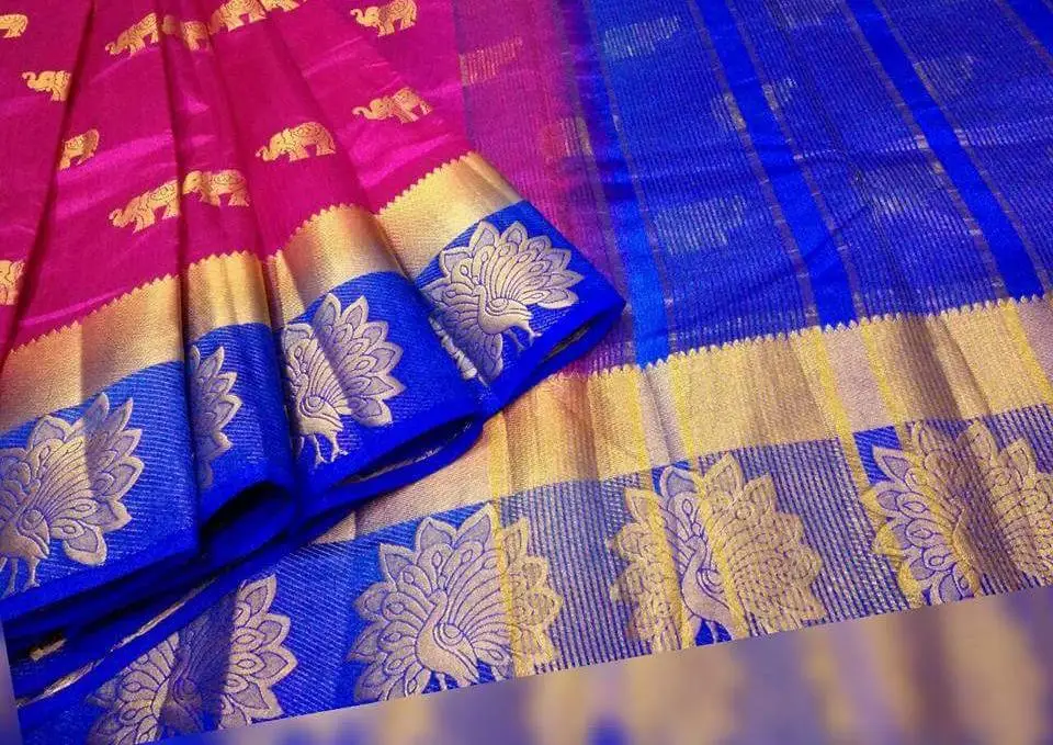 Western Look Indian Designer Saree With Heavy Silk