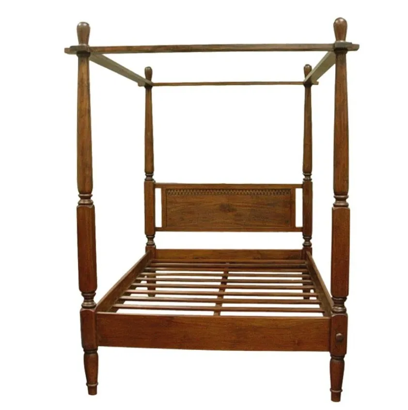 TEAK FURNITURE INDONESIA - CANOPY TEAK BED FURNITURE MANUFACTURER