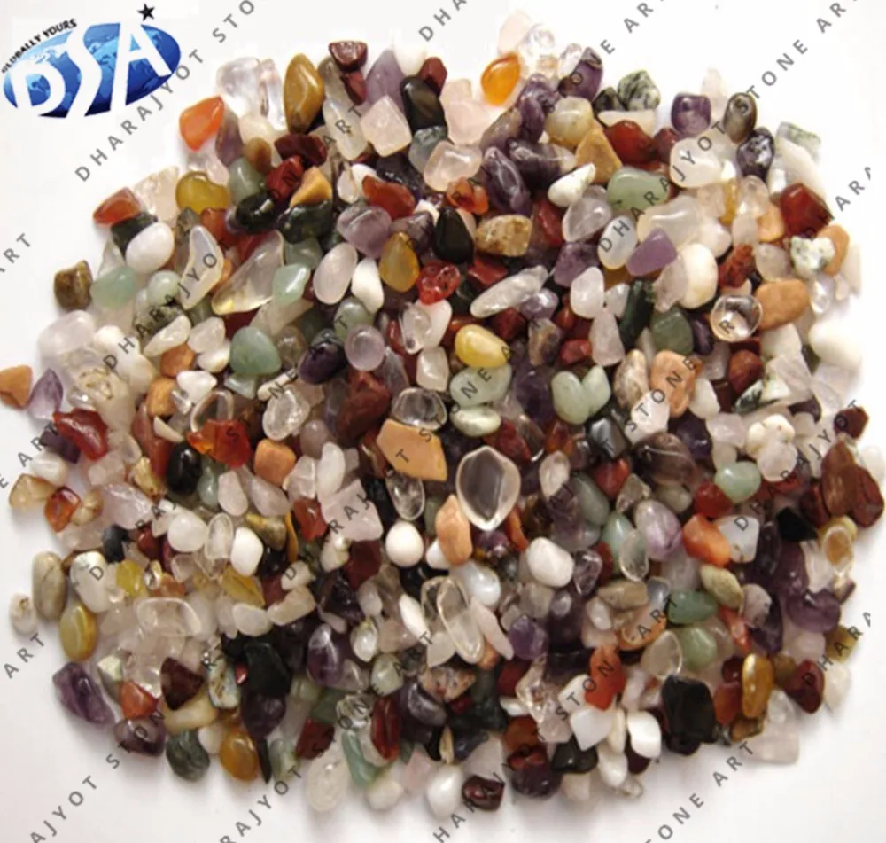 Premium quality mix colour dyed marbles aquarium gravel chips for landscaping gardening colour Pebble