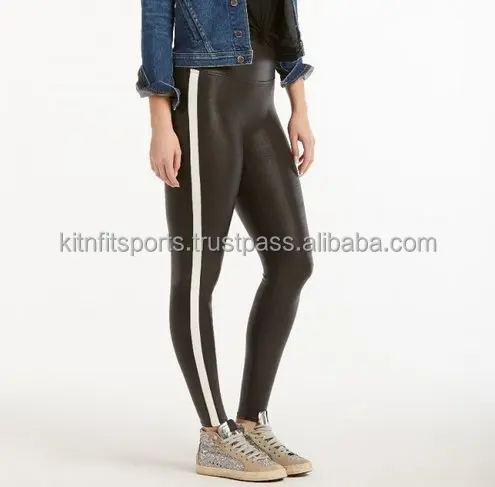 Ladies High Waist Black Leather Leggings Smooth Inside Soft Skinny Tight Pants