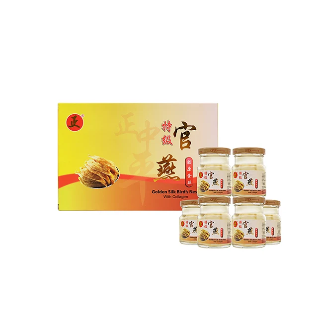 Golden Silk Swallow Bird Nest With Collagen