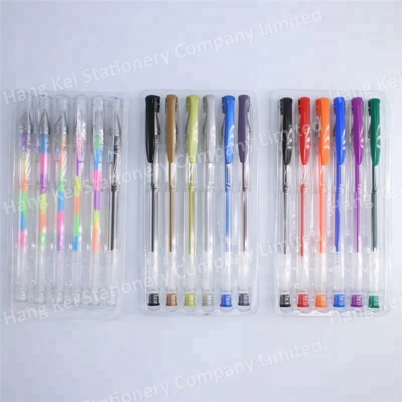 Promotional high quality custom logo gold silver color gel ink pen