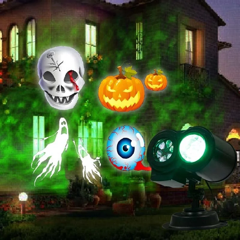 Waterapprove IP44 outdoor holiday LED projector with kaleidoscope red and green twinkling laser star