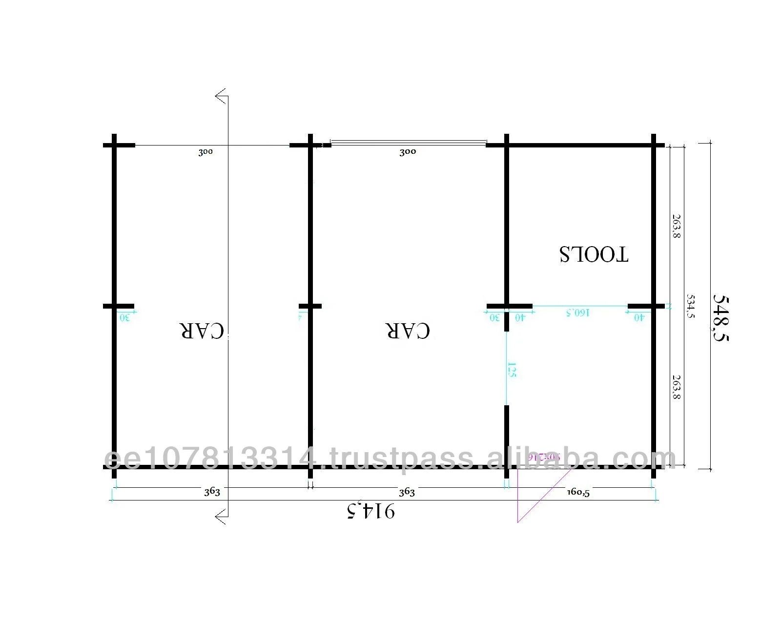 
Log Cabin Set Sentry Box Guard House Shop Office Workshop Warehouse Booth Kiosk Flat Packed EU Standard Carport Plant 