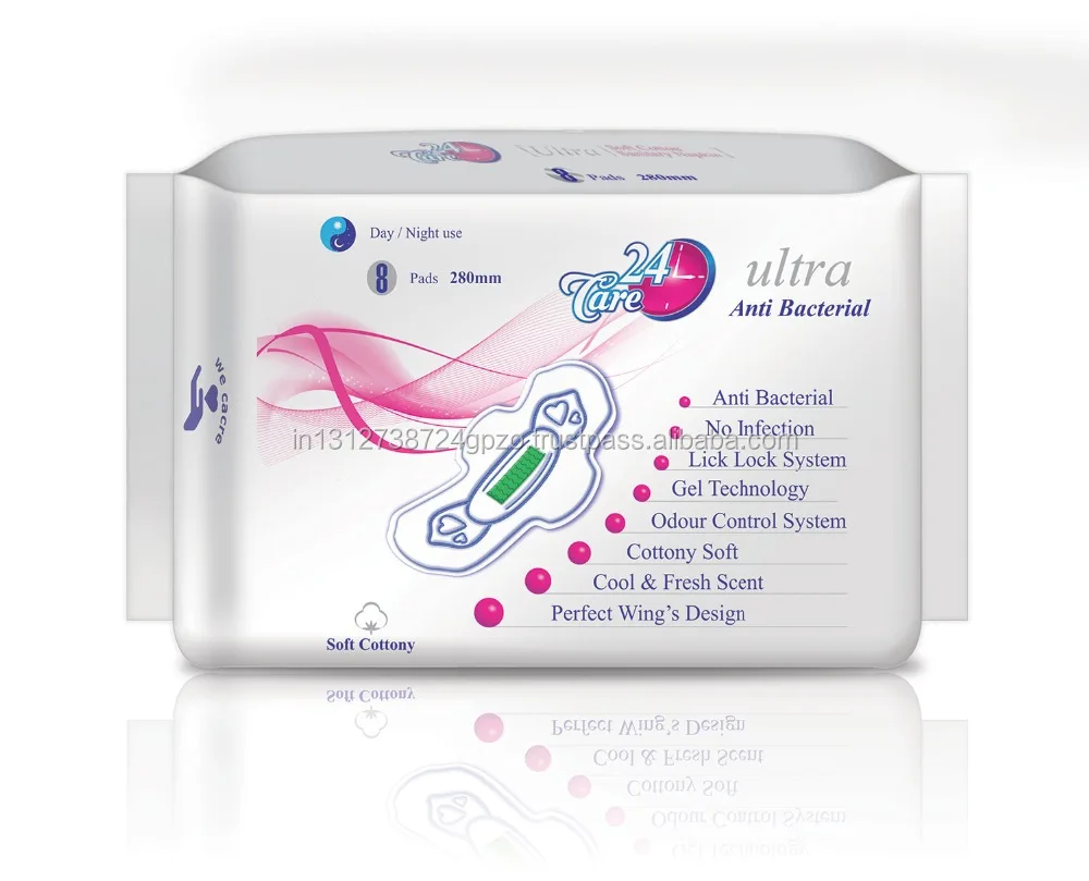 
High Quality Disposable Organic Cotton Sanitary Pads Pure Cotton Sanitary Napkins With Anion Chip Sanitary Pad 