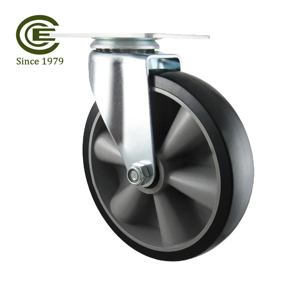 CCE Caster 5 дюймов оптовая продажа эластичная резина TPR со стальными шариковыми