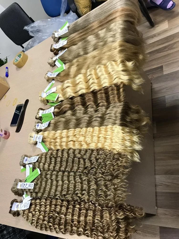 Diffrent Color Machine Weft Raw Vietnamese High Quality  Wavy Hair