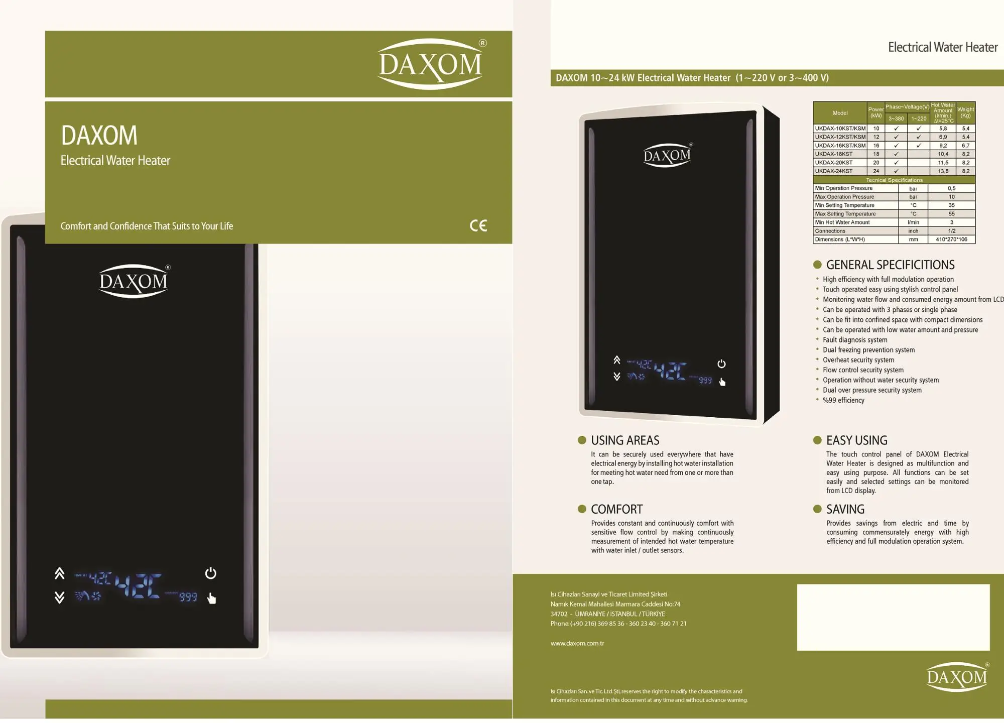 Instant Electric Water Heater 18 kW 380 volt