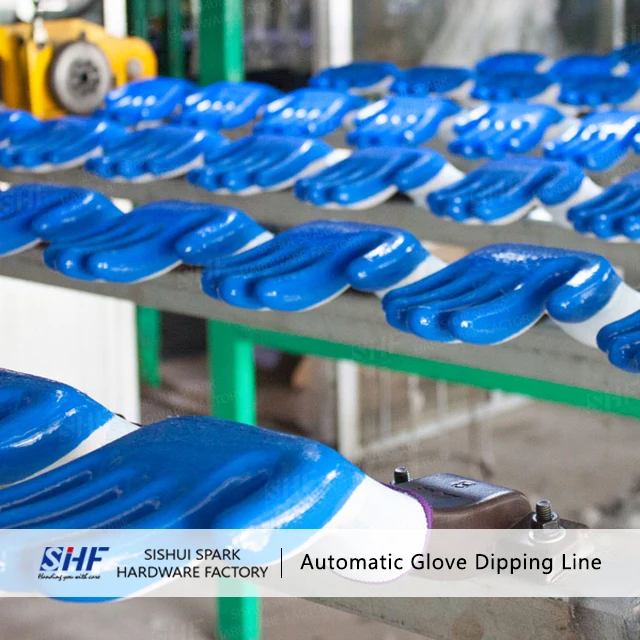 Nitrile Rubber Coated Maintenance Gloves Dipping Machine