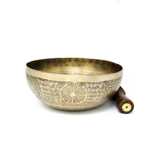 HAND HAMMERED TIBETAN SINGING BOWL Metal Crafts Religious Handmade Singing Bowl Buddhist Bell For Meditation Handmade