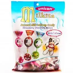 MILKITA Lollipop Candy MILKY | Indonesia Origin | Cheap popular candy with milk ingredients