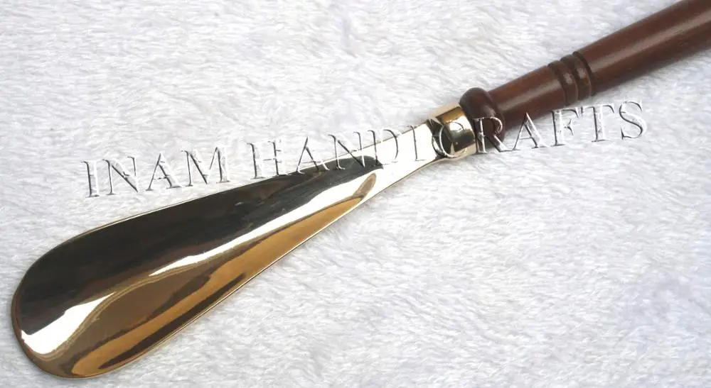 Extreme Quality, Wooden and brass Eagle Handle Shoe Horn, Designer Eagle Wooden and Brass Spoon Lifter / Shoe horn