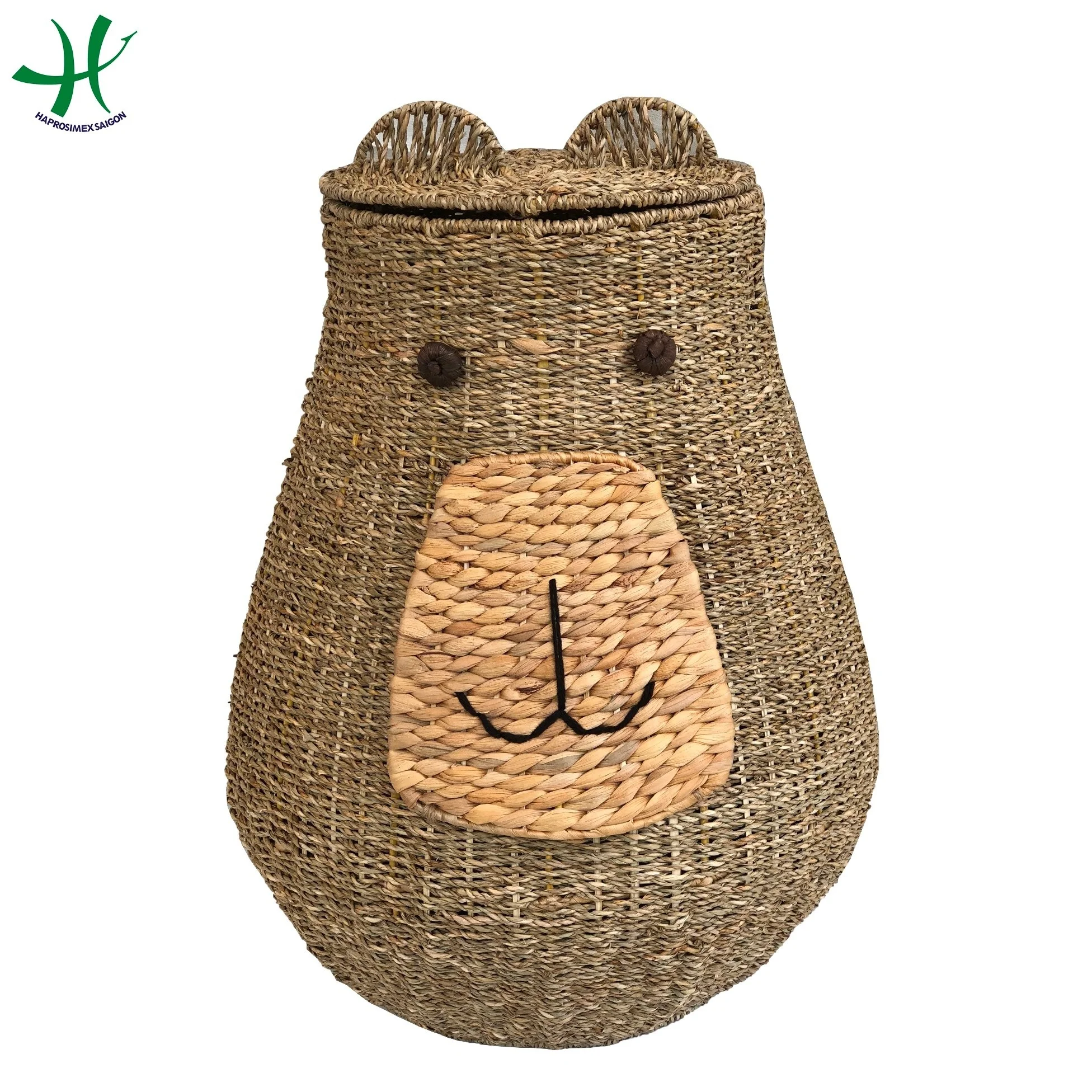 New Collection Animal water hyacinh storage basket, wicker laundry hamper basket laundry products