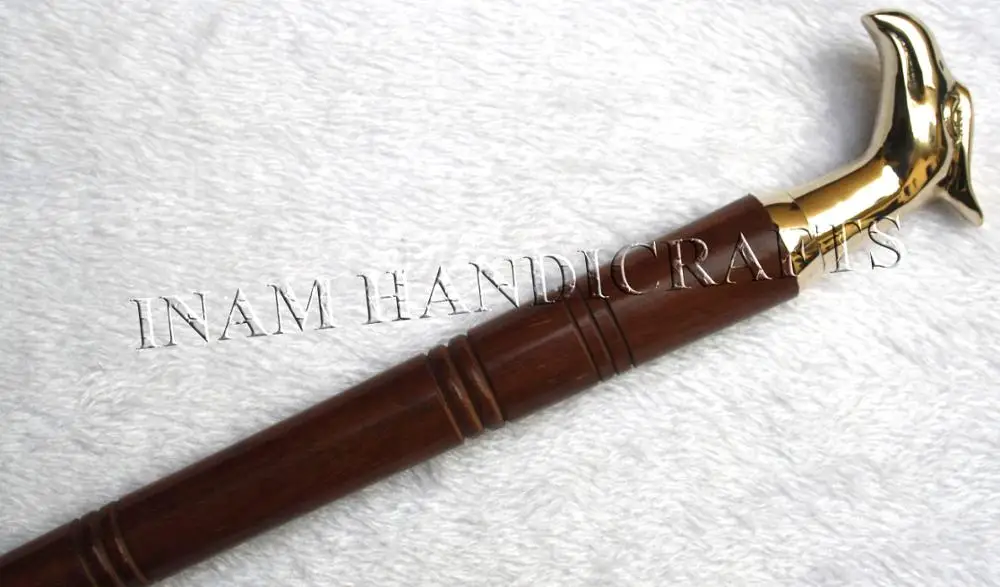 Extreme Quality, Wooden and brass Eagle Handle Shoe Horn, Designer Eagle Wooden and Brass Spoon Lifter / Shoe horn