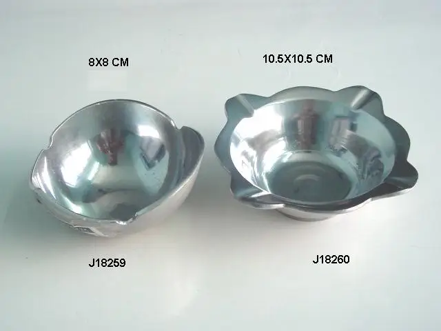 Ashtray Metal Cast Aluminium Ash Trays in Mirror Polish Finish Made Casting Process