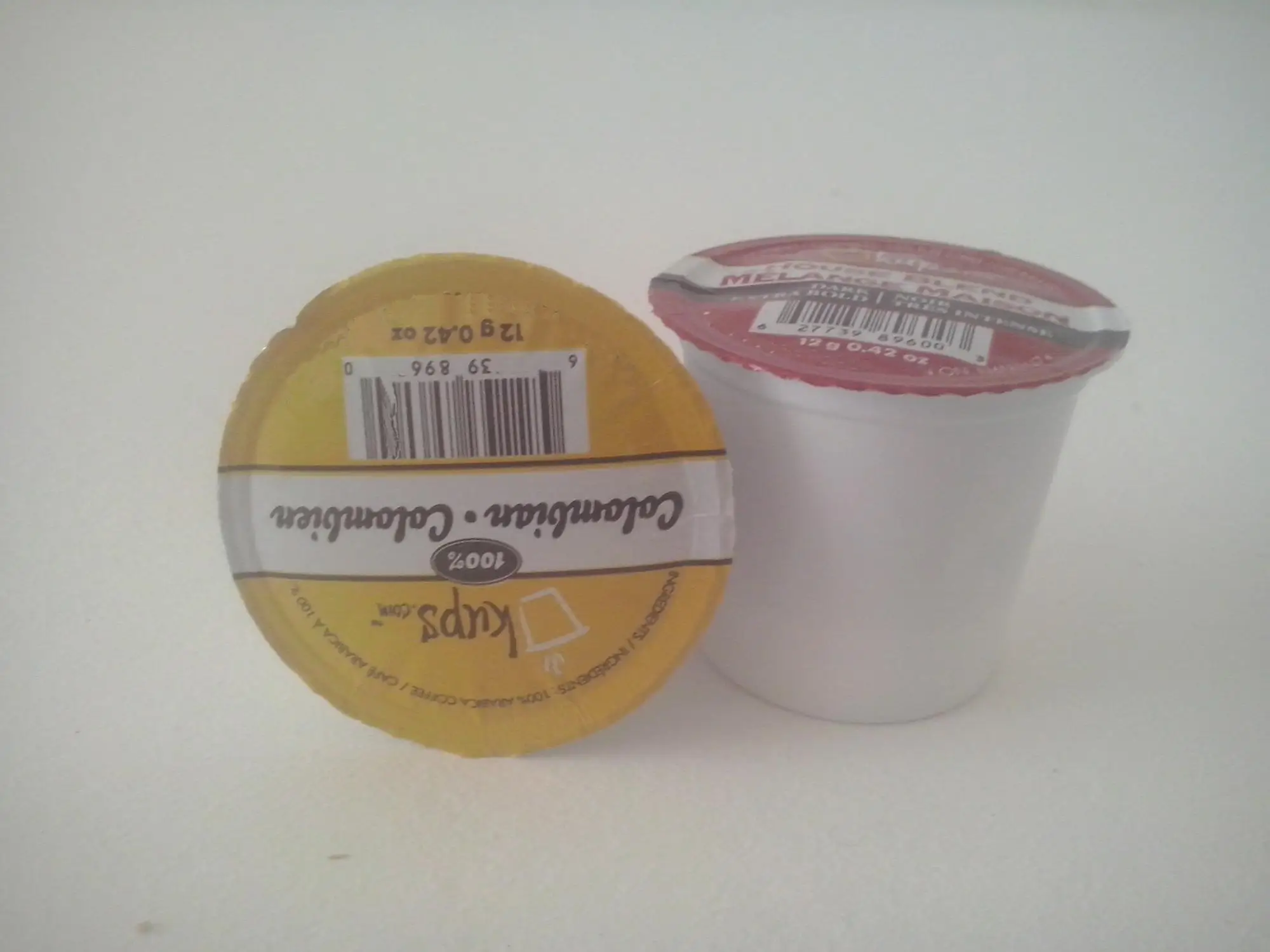 Compatible coffee capsules empty aluminium and home compost high quality