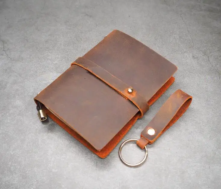 Кожаный чехол Crazy horse для блокнота ручной работы