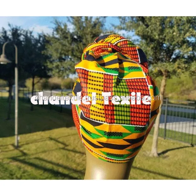 Kente head wrap Kente African Head Wraps Turban Protective Styles Turban Dashiki  cotton women wear Bandanas