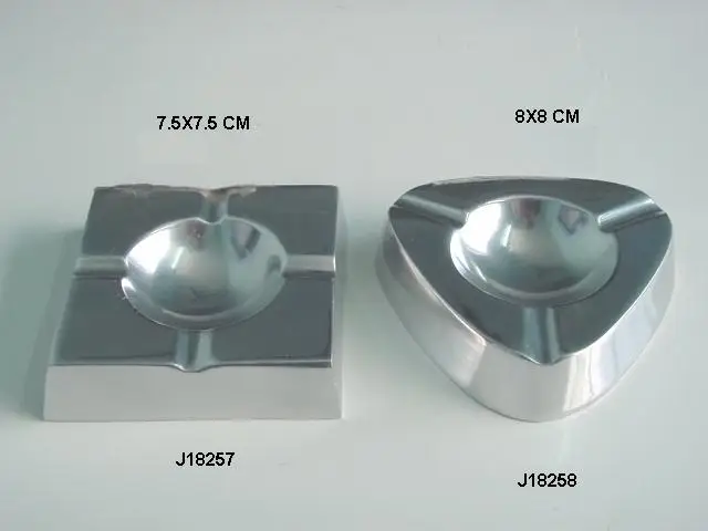 Ashtray Metal Cast Aluminium Ash Trays in Mirror Polish Finish Made Casting Process