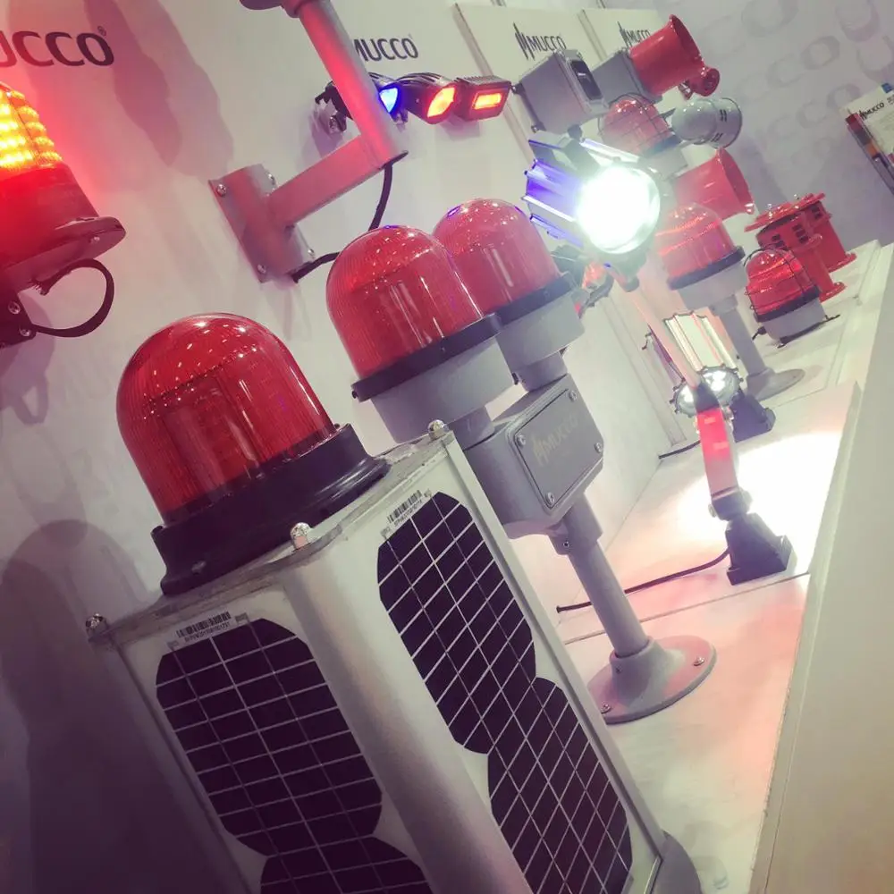 Wall Mounting Aircraft Warning Lights Led Aviation Obstruction Lights Flashing Single Arm Tower Aviation Obstruction