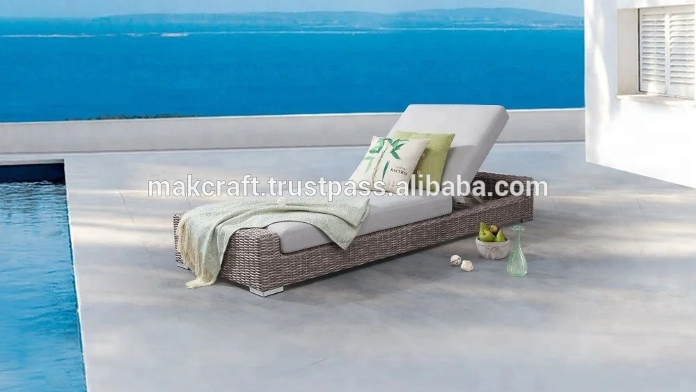 
Wicker Rattan Outdoor Patio Garden Lounge Chaise Sunbed /Sun Lounger Pool Club/ Daybed Swimming Pool Furniture 
