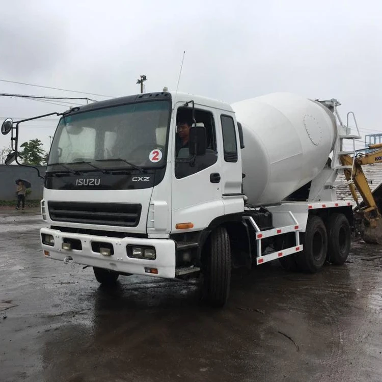 Горячая распродажа! Подержанный японский Isuzu 6wf1 двигателя бетоновоз тестомесильная машина используется бетономешалка грузовик для продажи