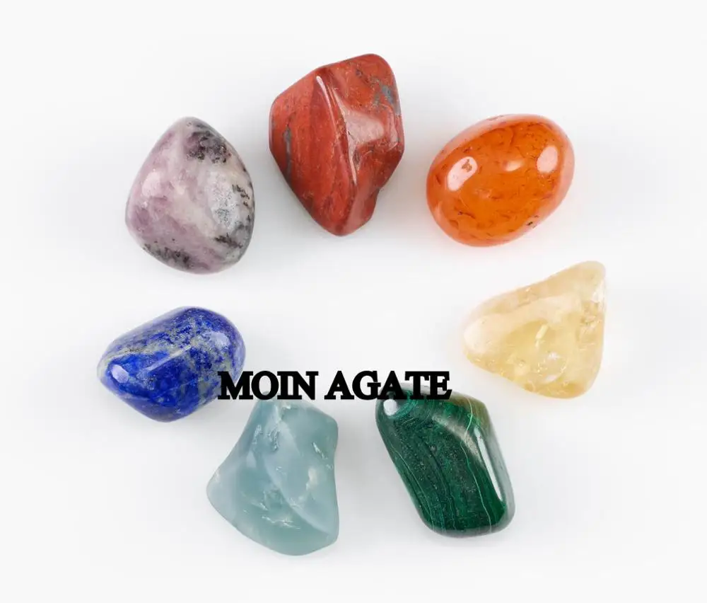 Best Selling Seven Chakra Tumble Stone Set Wholesaler and Manufacturer of Crystal Product Chakra Stone For Used As Chakra