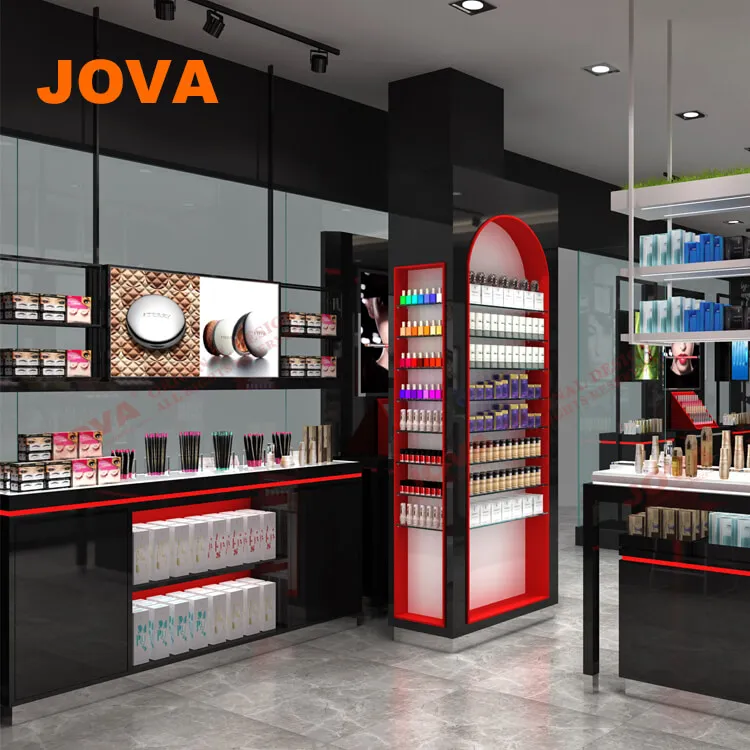 Современная витрина для магазина косметики косметического дизайна