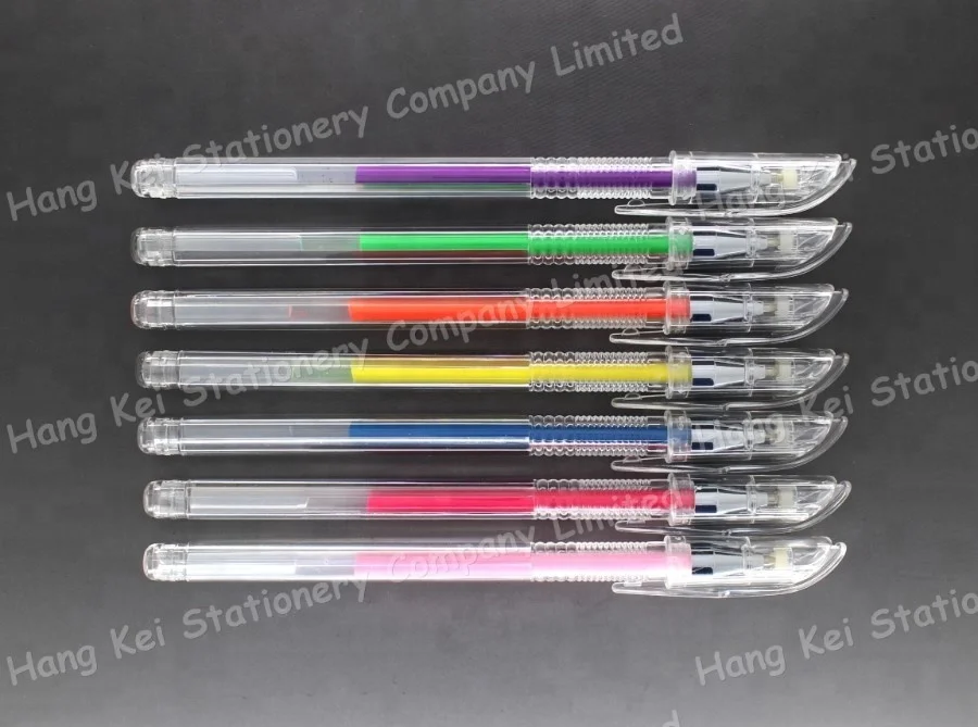 Free Samples Office and School Colorful Glitter Gel Pen Set Made of Durable Plastic