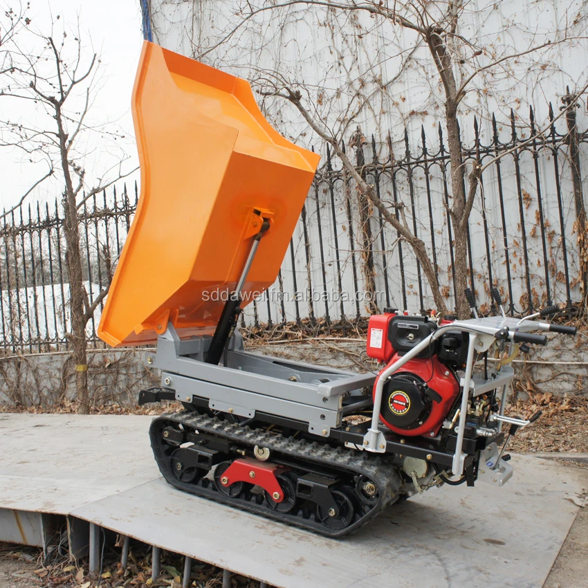 Factory Supply Small Crawler Type Truck Dumper with lift container Hydraulic Scissor lifter