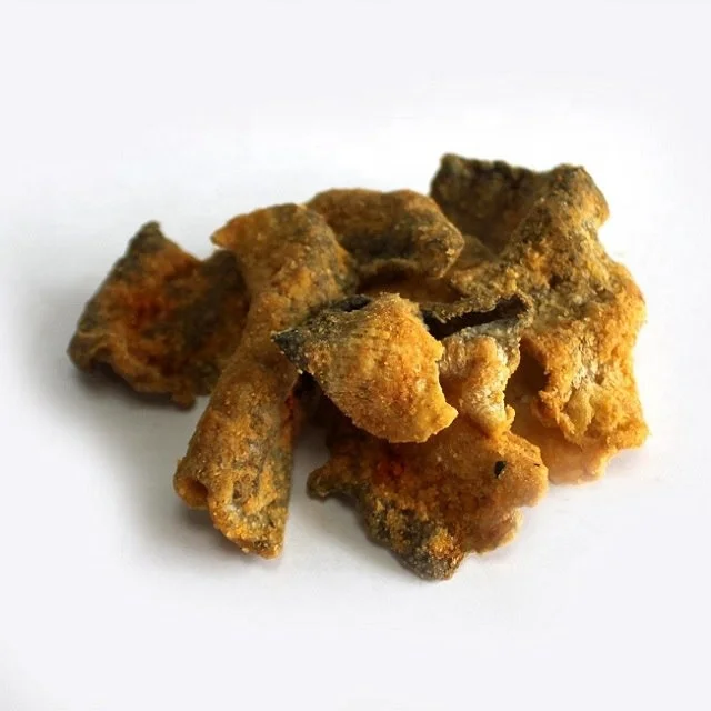 
VIETNAMESE DRIED FISH SKIN / CRISPY FISH SKIN SNACK - SALTED EGG FISH SKIN 