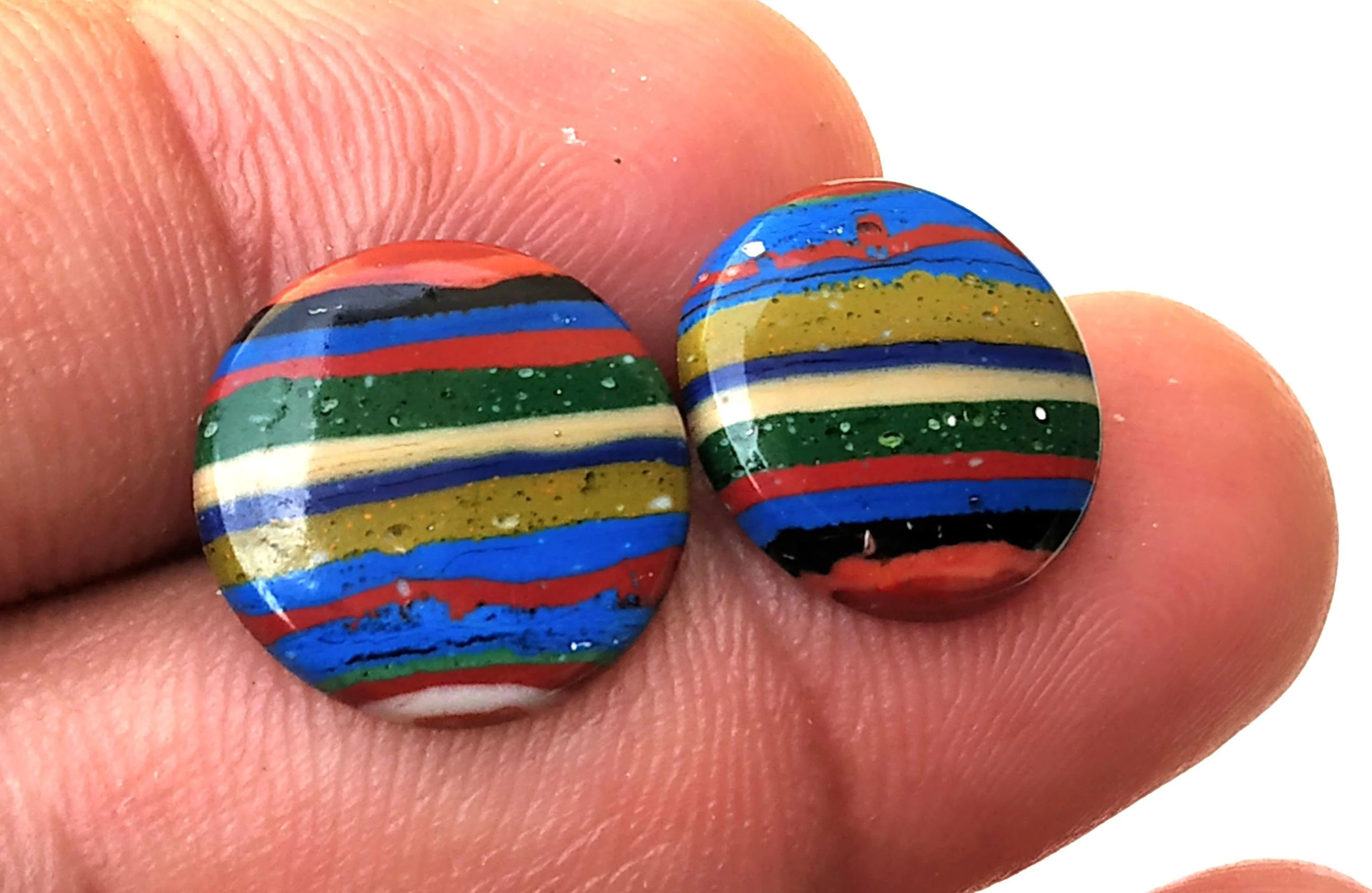 Top Quality Round Shape Natural Rainbow Calsilica Loose Gemstone Beautiful Colorful DIy Cabochons Making Jewelry