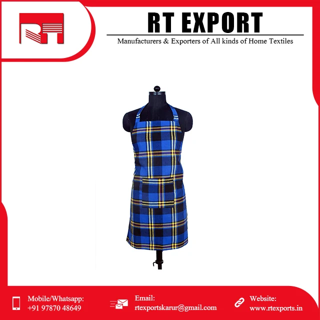 Customized Design Kitchen Aprons 100% Cotton Cooking Kitchen Apron Perfect for Daily Cooking