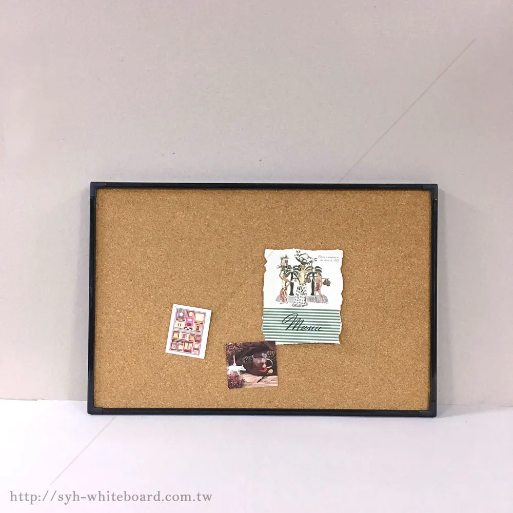 High quality Cork bulletin board with Aluminum frame & plastic corner