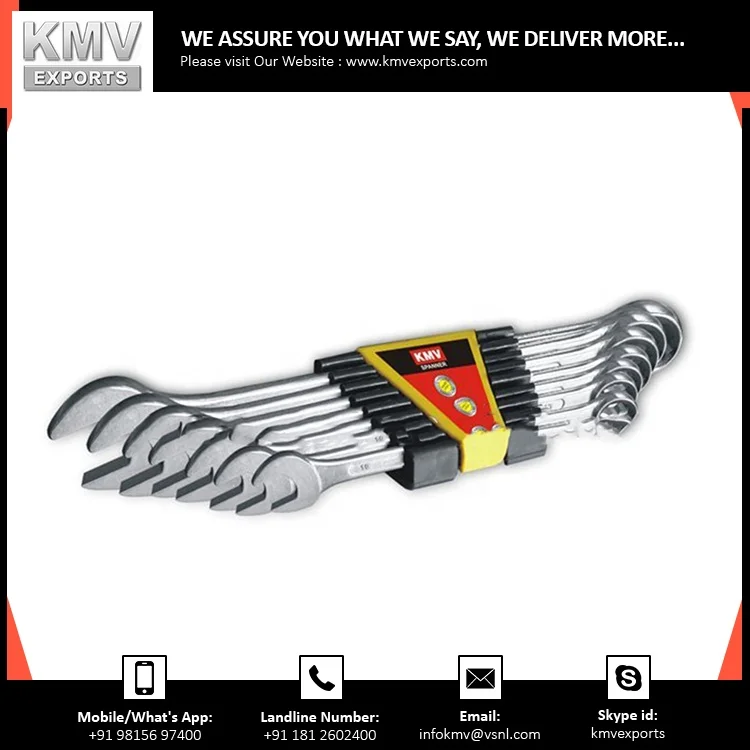 Combination Spanner Hand Tool Set Steel Alloy with Plastic Adjustable Metric Torque Socket Wrench Box Packing Polished Surface