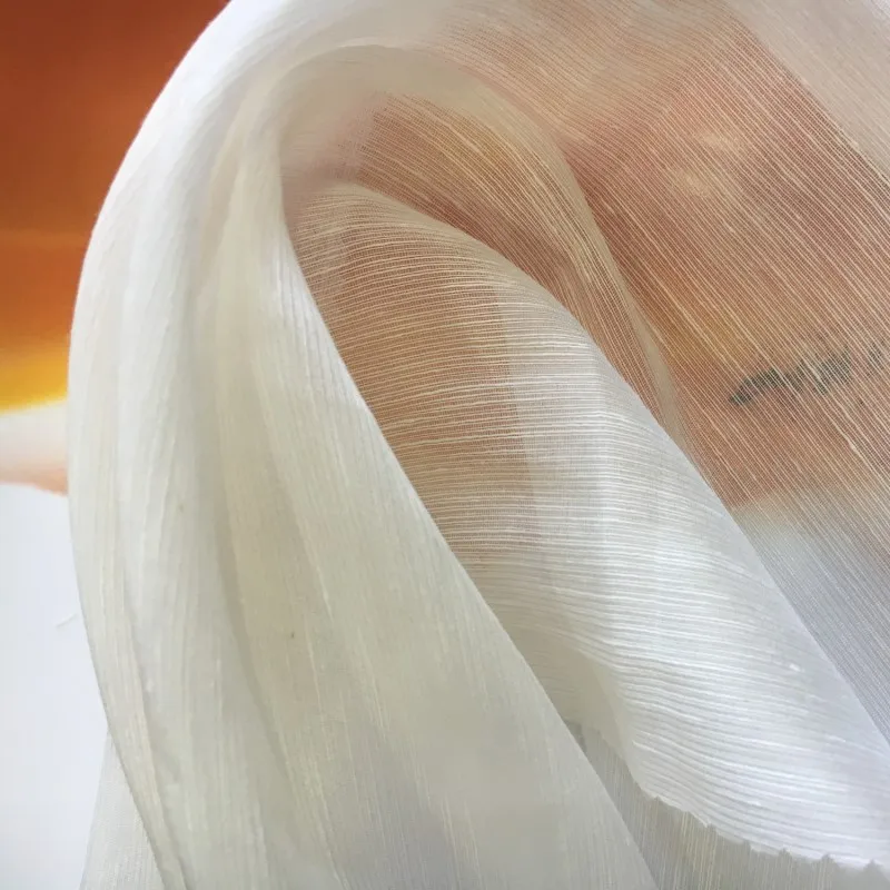 silk blend linen fabric for dress garment