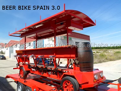 BEER BIKE Red Chasis 3.0 SPAIN original model CE Europe / Electric Beerbike,partybike,pub bike
