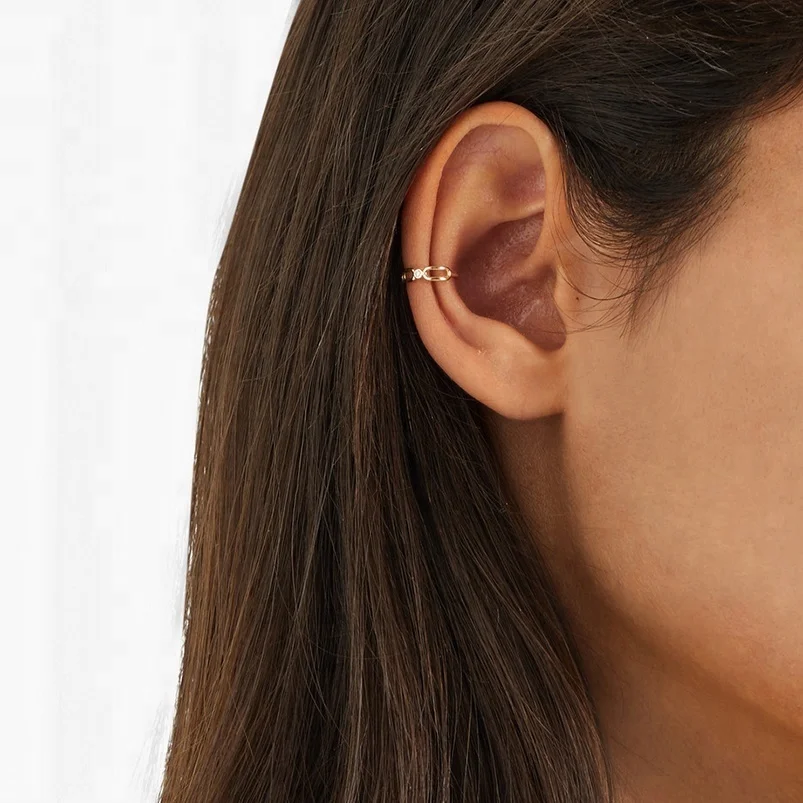 Fashion women accessory jewelry sterling silver ear clip cuff earrings wholesale