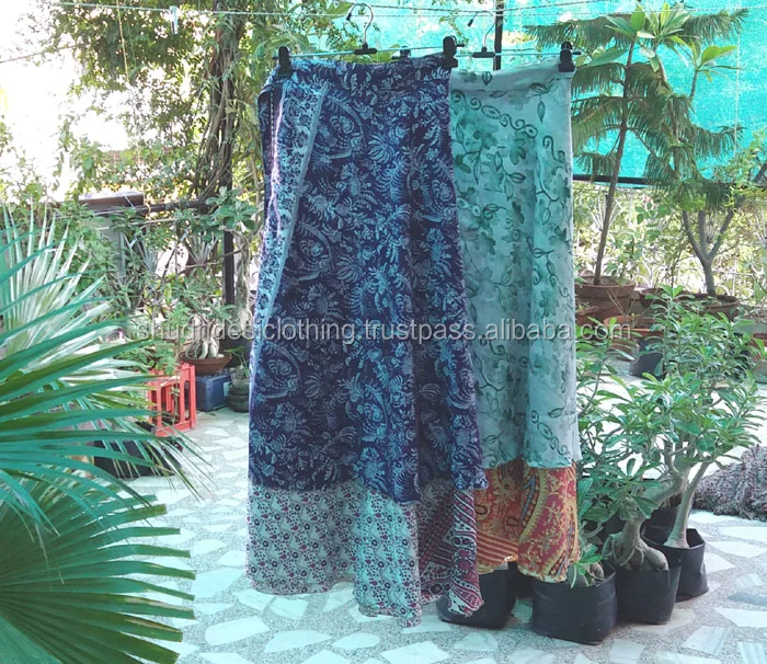 Indian hot gypsy silk short wrap skirt