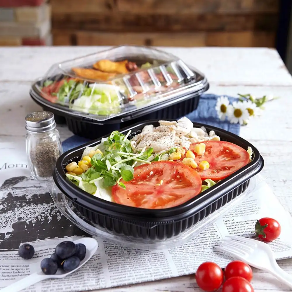 Clear view packaging plastic disposable bento box