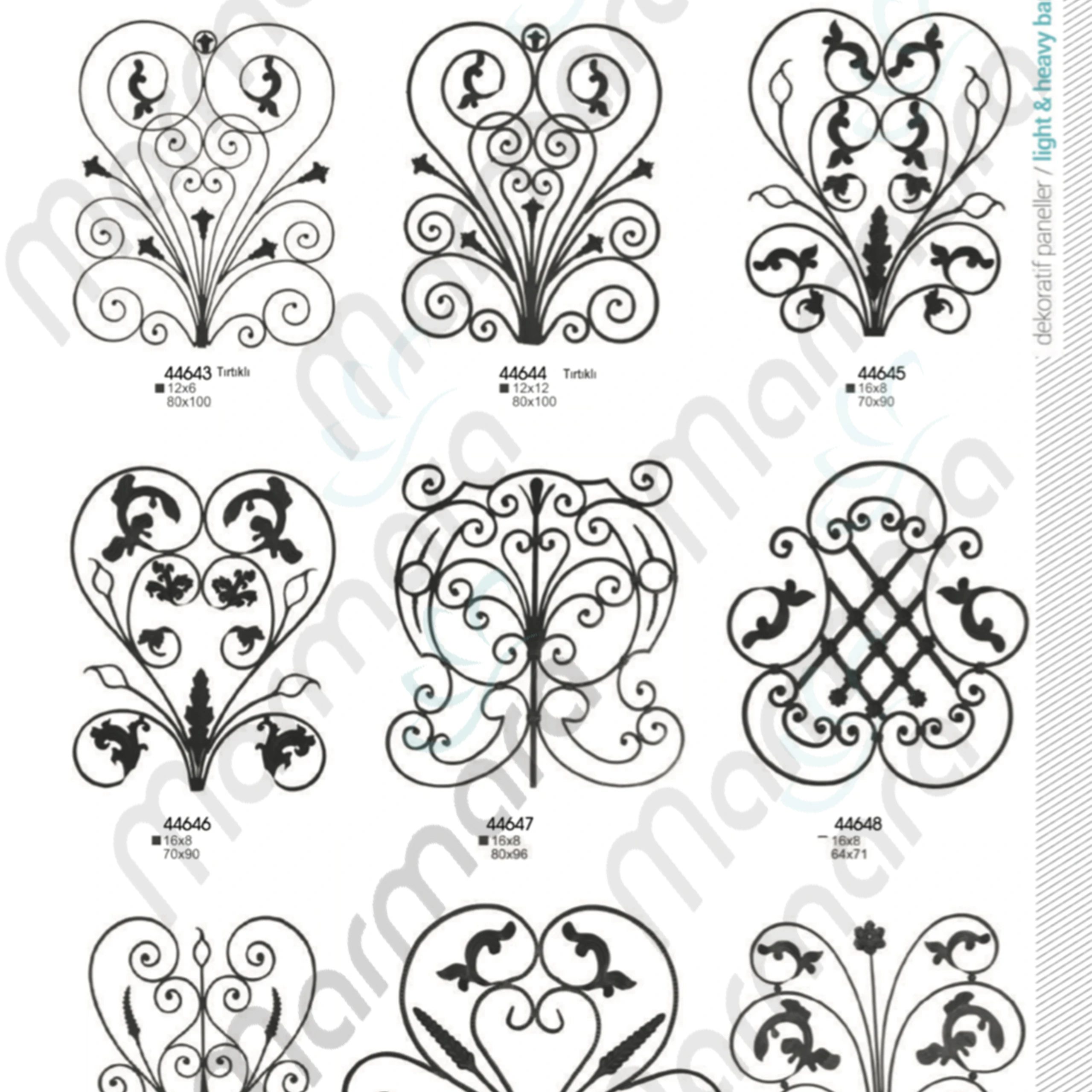 
Cheap Wrought Iron Decorative Panel rosette forged flower for Fence Gate Ornaments Turkish Made Component - Marmara 