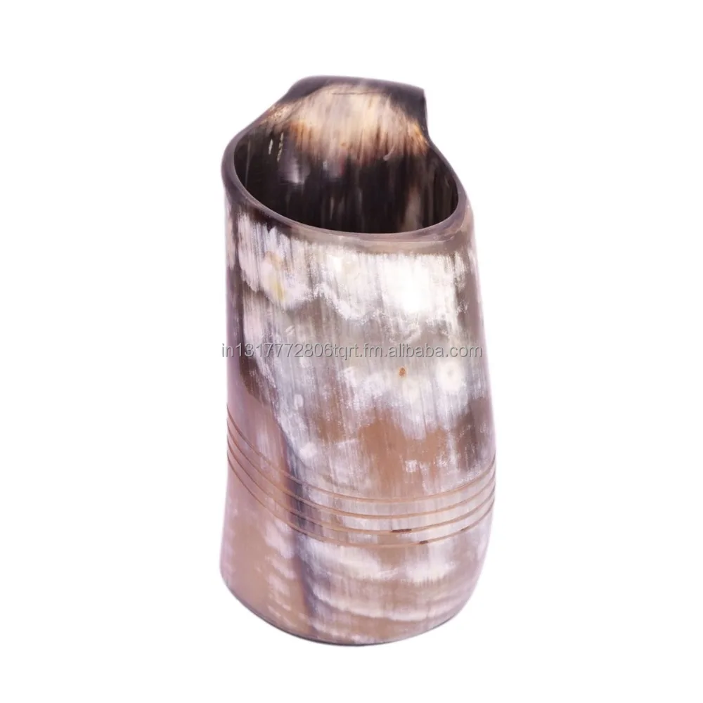 
VIKING DRINKING HORN MUG 20 Oz Handcrafted Ox Cup Goblet 
