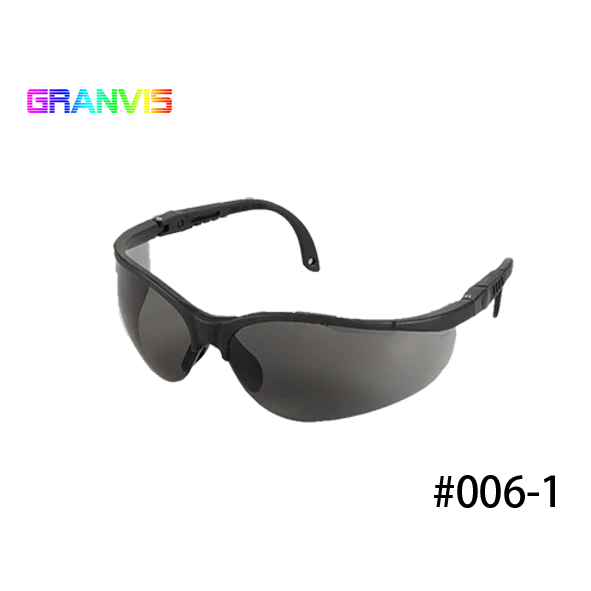 
Adjustable temple eye protection safety glasses 