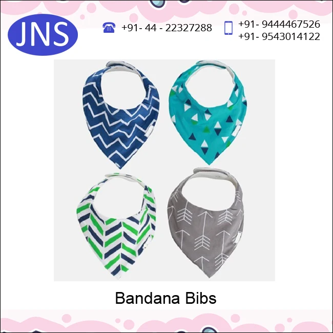 Hot Selling Bandana Drool Bibs Wholesale Custom Design Baby OEM Service Printed Infants & Toddlers 0-24 Months Baby Bandana Bibs