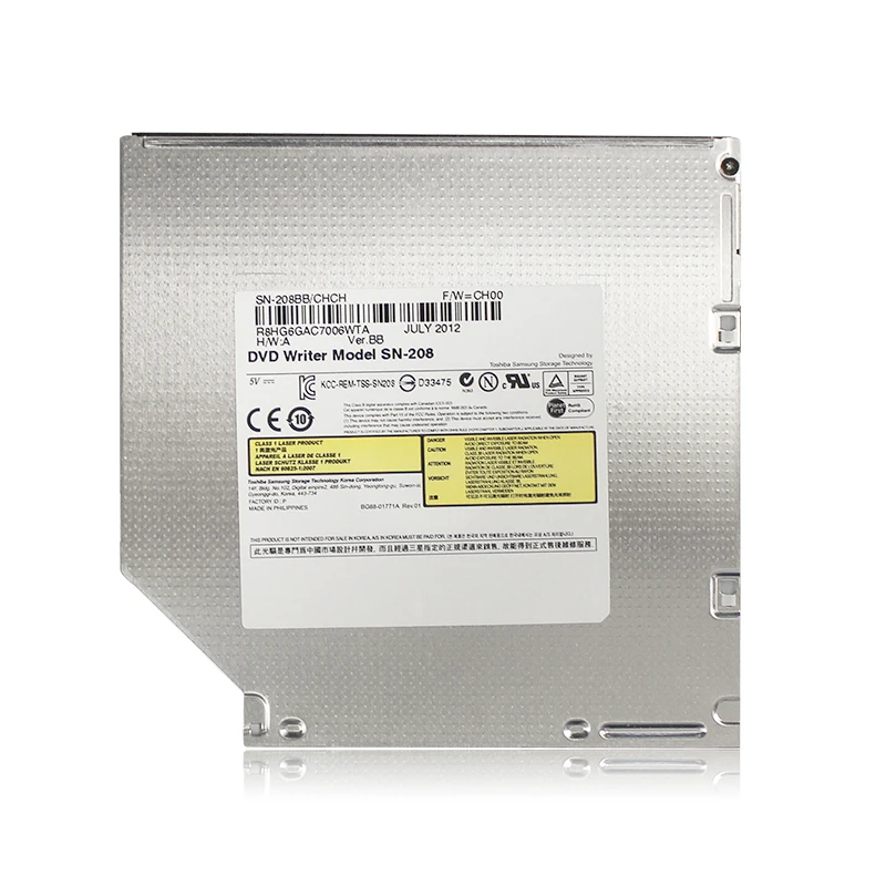 
Laptop Internal Slim SATA Tray Load DVD Writer DVD RW Drive SN-208BB 