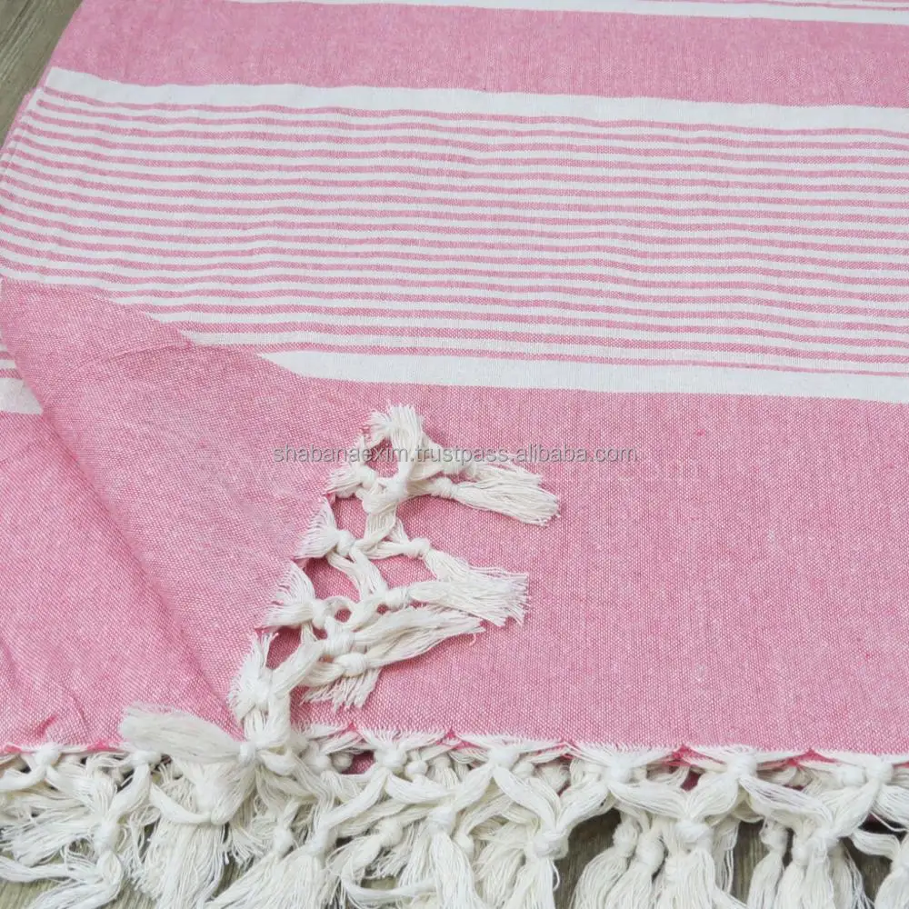 Luxury Hotel Cotton Turkish Towel Extra Large Cotton Beach Blanket Fouta Coverlet Bed Linen Throws from India Manufacturer